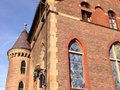 Blitzschutzmontage an historischer Kirche